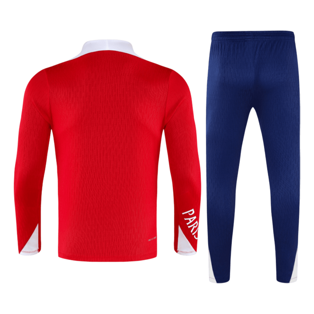Męski dres treningowy z bluzą rozpinaną PSG 2025/26 czerwony