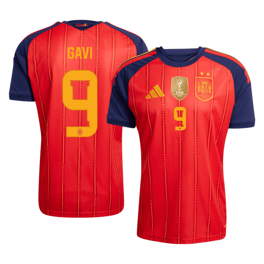 Koszulka piłkarska Hiszpania Mundial 2026 domowa Champion Edition GAVI #9