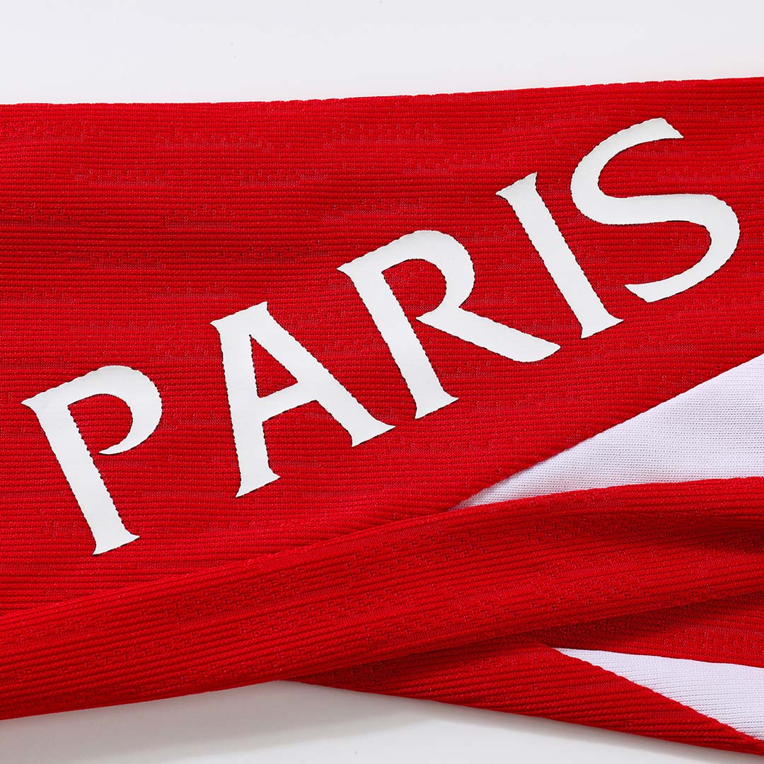 Męski dres treningowy z bluzą rozpinaną PSG 2025/26 czerwony