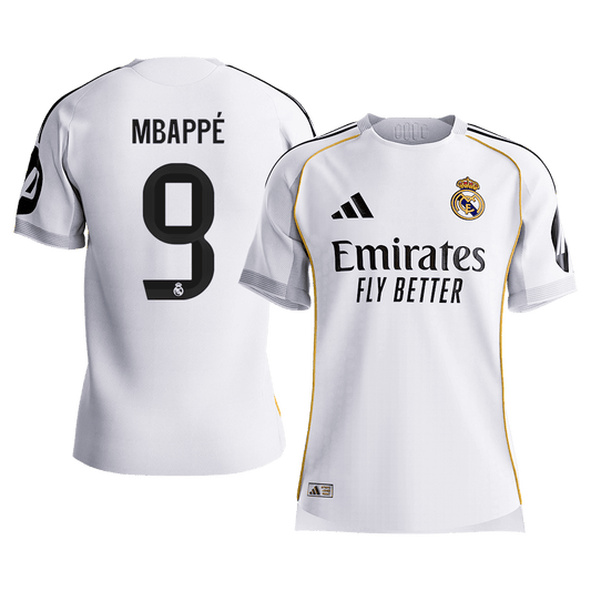 Koszulka piłkarska w wersji zawodniczej Real Madryt 2025/26 domowa MBAPPÉ #9