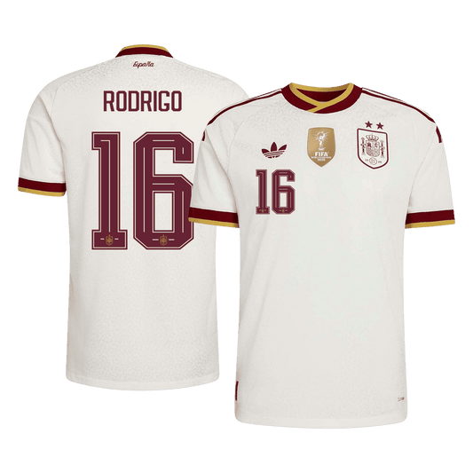 Koszulka piłkarska w wersji zawodniczej Hiszpania Mundial 2026 wyjazdowa Champion Edition RODRIGO #16