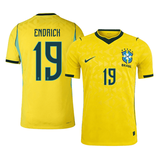 Koszulka piłkarska w wersji zawodniczej Brazylia Mundial 2026 domowa ENDRICK #19