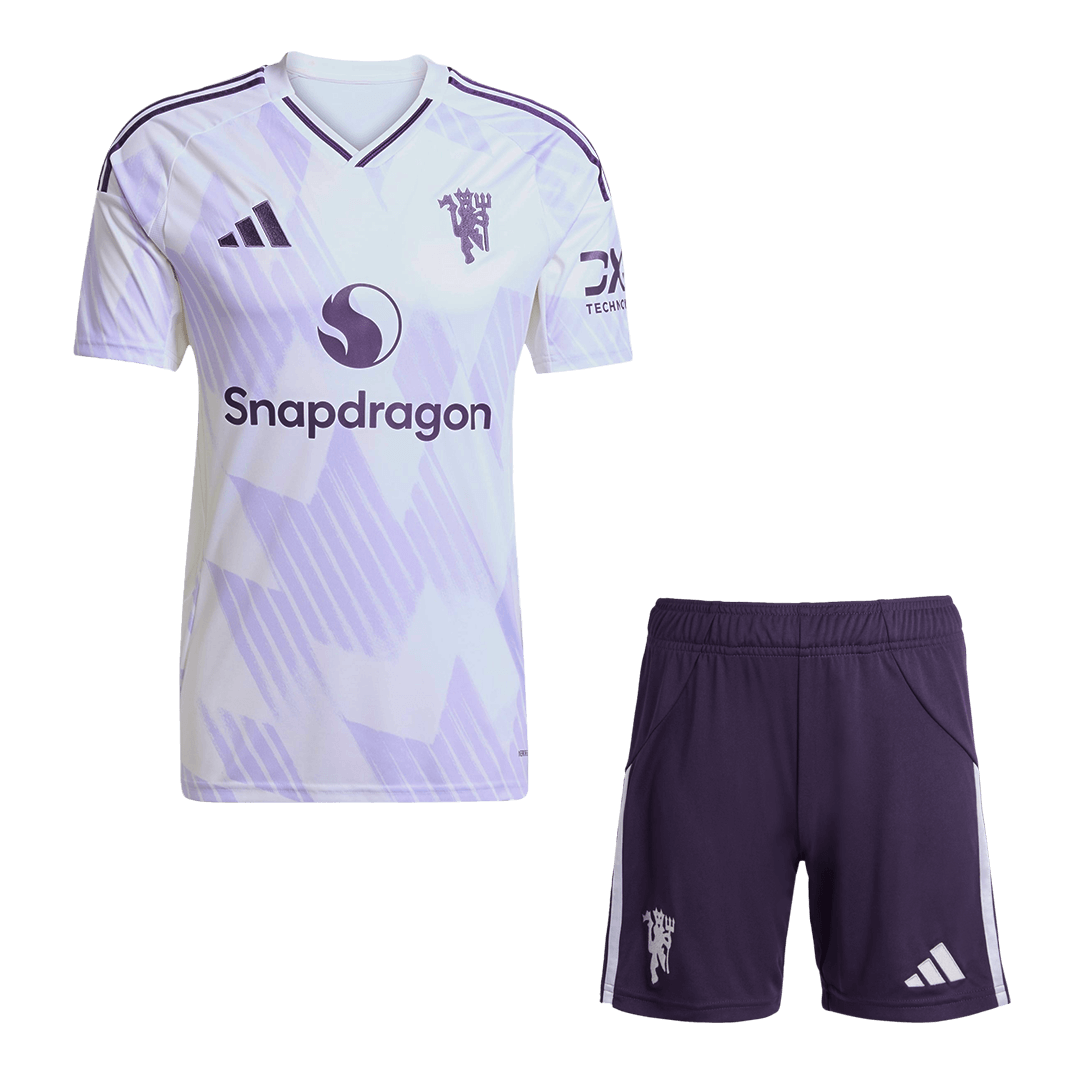 Męski zestaw piłkarski Manchester United 2025/26 wyjazdowy - Kibula