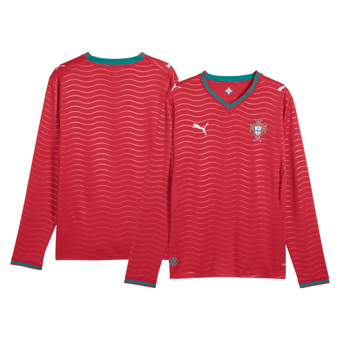 Koszulka piłkarska z długim rękawem Portugalia Mundial 2026 domowa