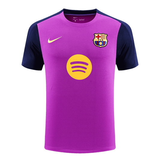 Koszulka piłkarska FC Barcelona 2025/26 przedmeczowa fioletowa - Kibula