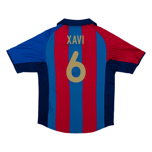 Koszulka piłkarska retro FC Barcelona 2001/02 domowa XAVI #6 - Kibula