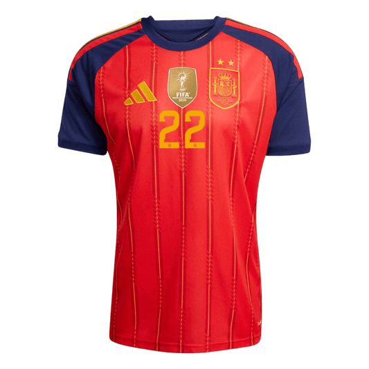 Koszulka piłkarska w wersji zawodniczej Hiszpania Mundial 2026 domowa Champion Edition CUBARSÍ #22