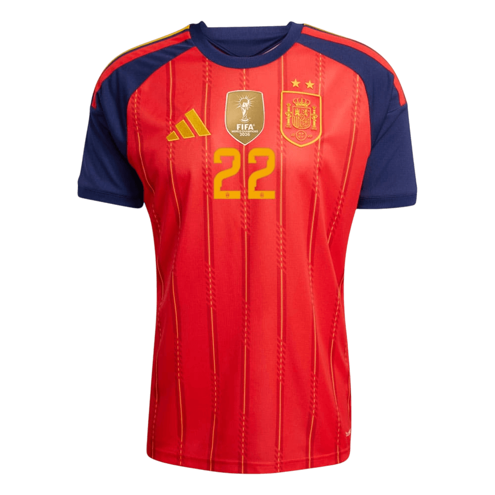 Koszulka piłkarska w wersji zawodniczej Hiszpania Mundial 2026 domowa Champion Edition CUBARSÍ #22