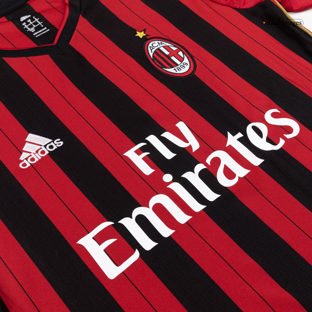 Koszulka piłkarska retro z długim rękawem AC Milan 2013/14 domowa - Kibula