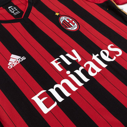 Koszulka piłkarska retro z długim rękawem AC Milan 2013/14 domowa - Kibula