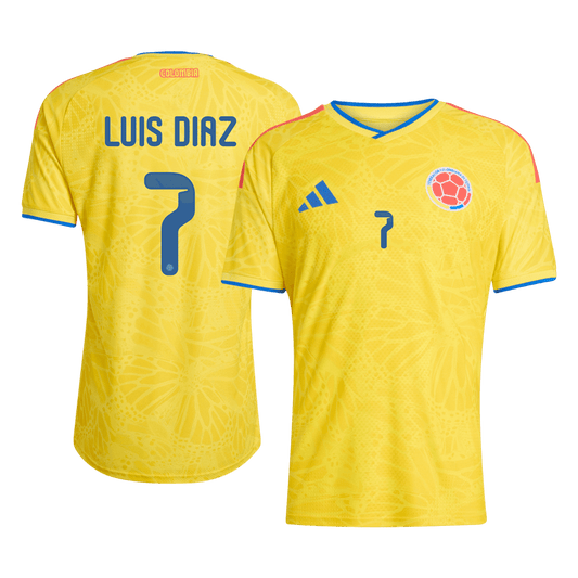 Koszulka piłkarska w wersji zawodniczej Kolumbia Mundial 2026 domowa LUIS DíAZ #7