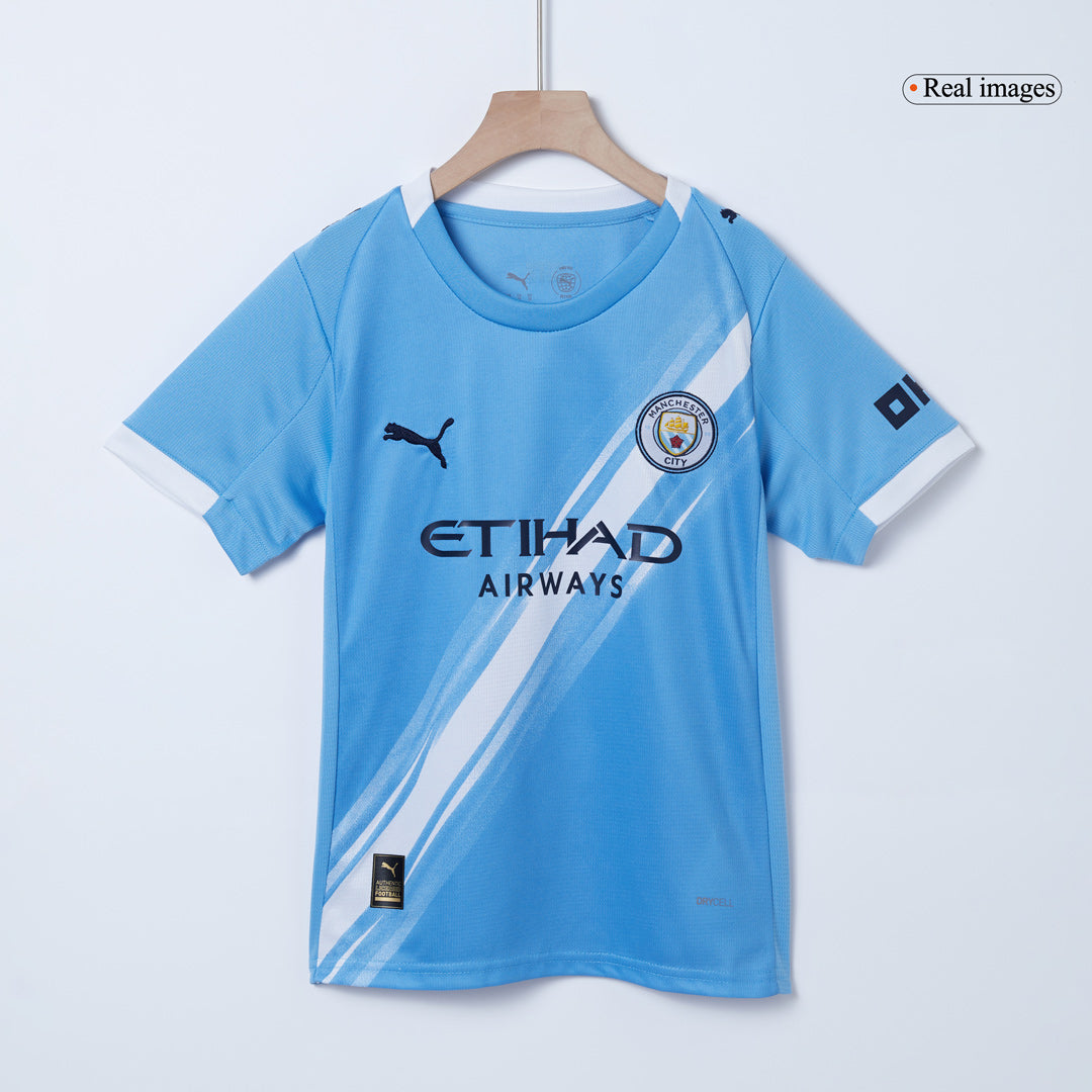 Dziecięcy zestaw piłkarski Manchester City 2025/26 domowy