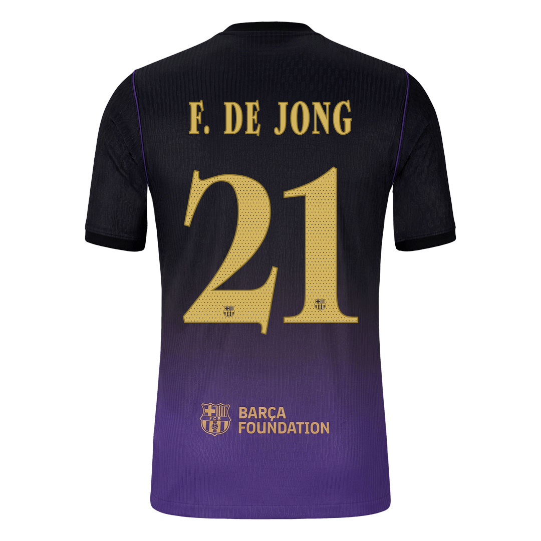 Koszulka piłkarska w wersji zawodniczej FC Barcelona UCL 2026/27 wyjazdowa F. DE JONG #21