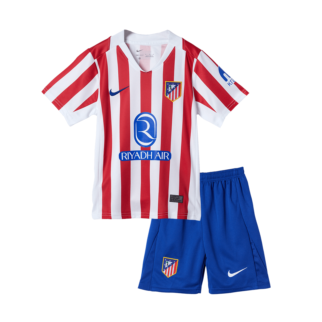 Dziecięcy zestaw piłkarski Atlético Madryt 2025/26 domowy
