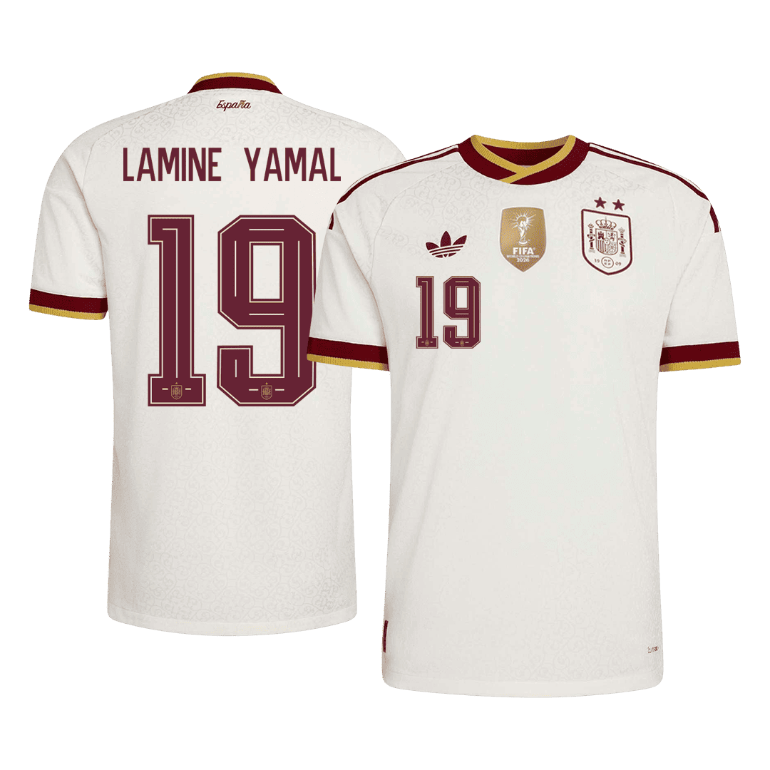 Koszulka piłkarska w wersji zawodniczej Hiszpania Mundial 2026 wyjazdowa Champion Edition LAMINE YAMAL #19