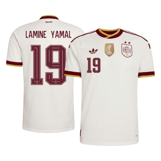 Koszulka piłkarska w wersji zawodniczej Hiszpania Mundial 2026 wyjazdowa Champion Edition LAMINE YAMAL #19