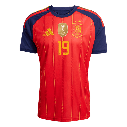 Koszulka piłkarska w wersji zawodniczej Hiszpania Mundial 2026 domowa Champion Edition LAMINE YAMAL #19