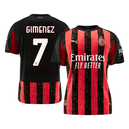 Koszulka piłkarska AC Milan 2025/26 domowa GIMENEZ #7