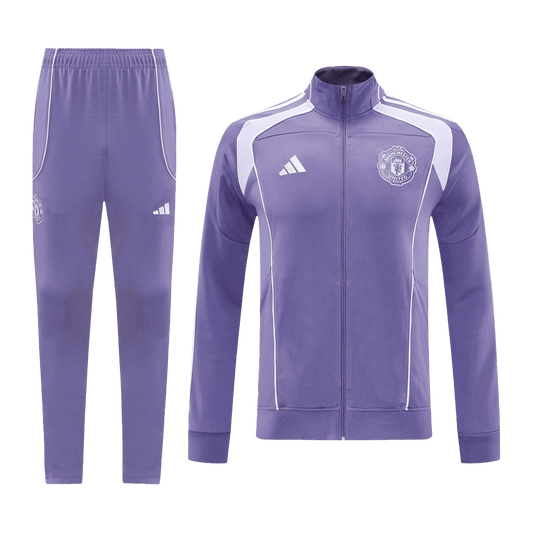 Męski dres treningowy z kurtką Manchester United 2025/26 fioletowy - Kibula