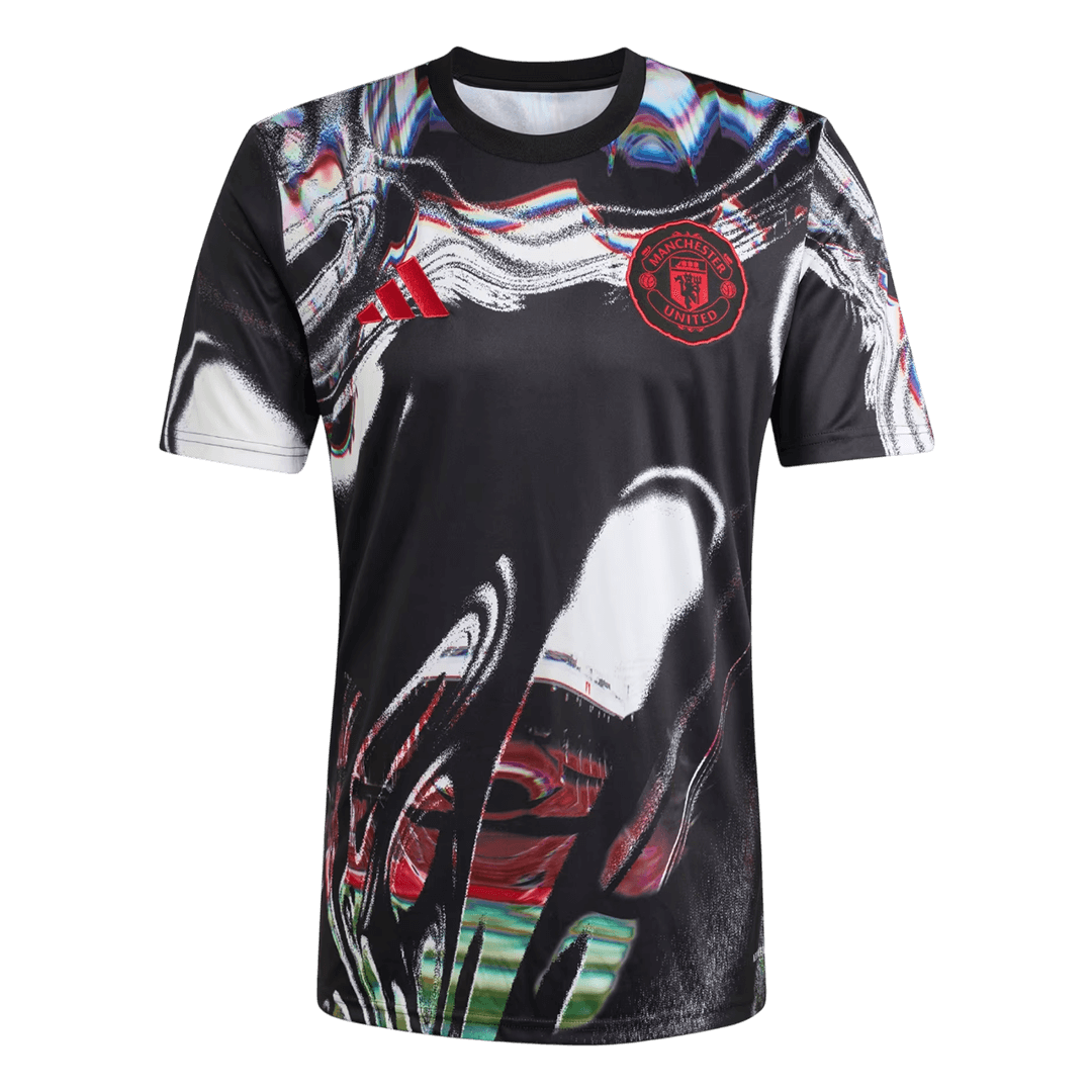Koszulka piłkarska Manchester United 2025/26 przedmeczowa czarna