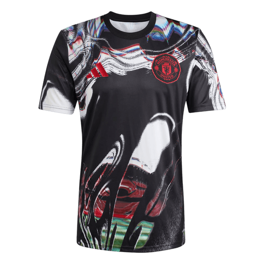 Koszulka piłkarska Manchester United 2025/26 przedmeczowa czarna
