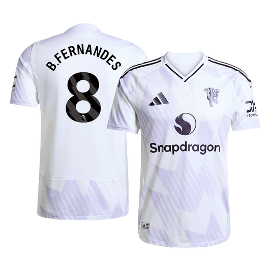 Koszulka piłkarska w wersji zawodniczej Manchester United 2025/26 wyjazdowa B.FERNANDES #8 - Kibula