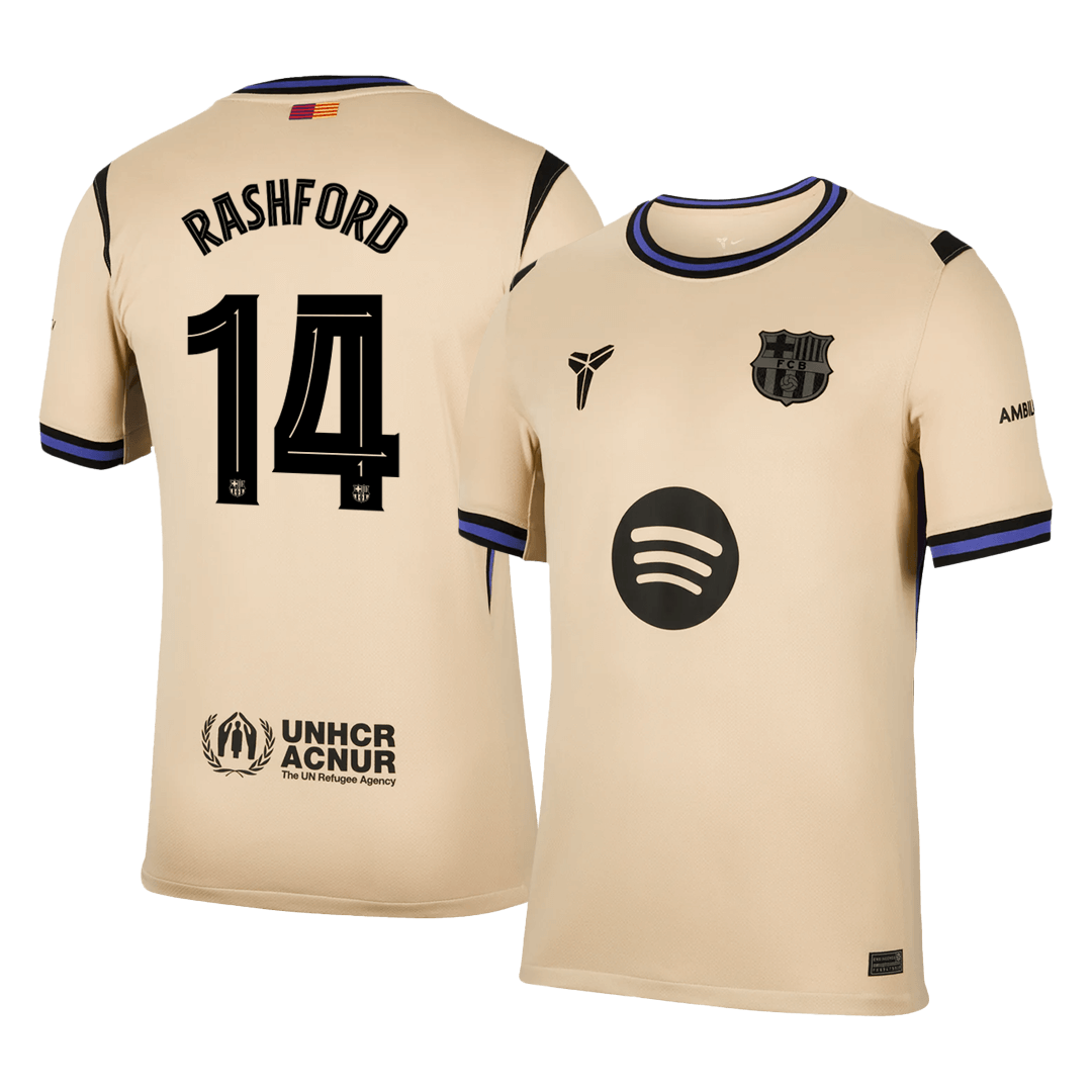 Koszulka piłkarska FC Barcelona UCL 2025/26 wyjazdowa RASHFORD #14 - Kibula