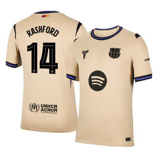 Koszulka piłkarska FC Barcelona UCL 2025/26 wyjazdowa RASHFORD #14 - Kibula