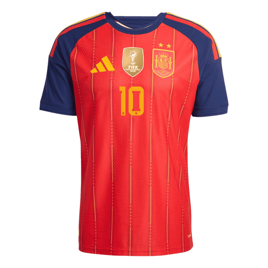 Koszulka piłkarska w wersji zawodniczej Hiszpania Mundial 2026 domowa Champion Edition OLMO #10