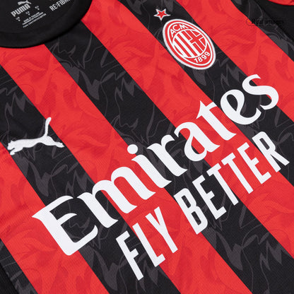 Koszulka piłkarska z długim rękawem AC Milan 2025/26 domowa - Kibula