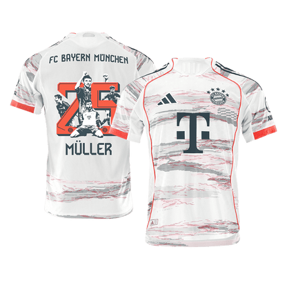 Koszulka piłkarska w wersji zawodniczej Bayern Monachium 2025/26 wyjazdowa MÜLLER Special #25 - Kibula