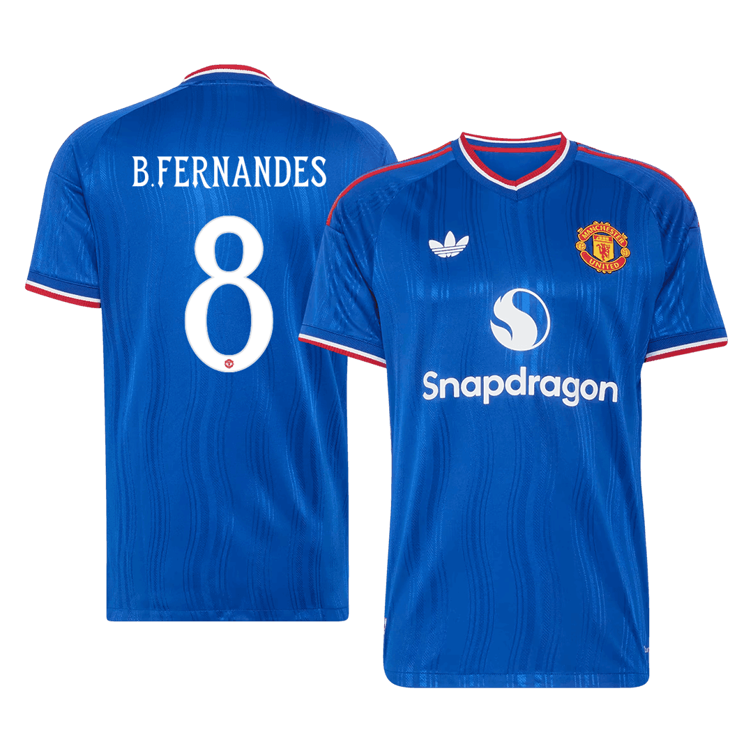 Koszulka piłkarska w wersji zawodniczej Manchester United UCL 2026/27 wyjazdowa B. FERNANDES #8