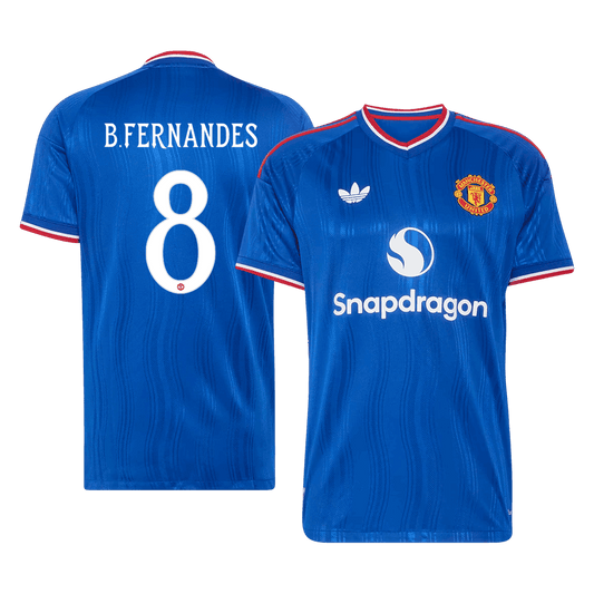 Koszulka piłkarska w wersji zawodniczej Manchester United UCL 2026/27 wyjazdowa B. FERNANDES #8