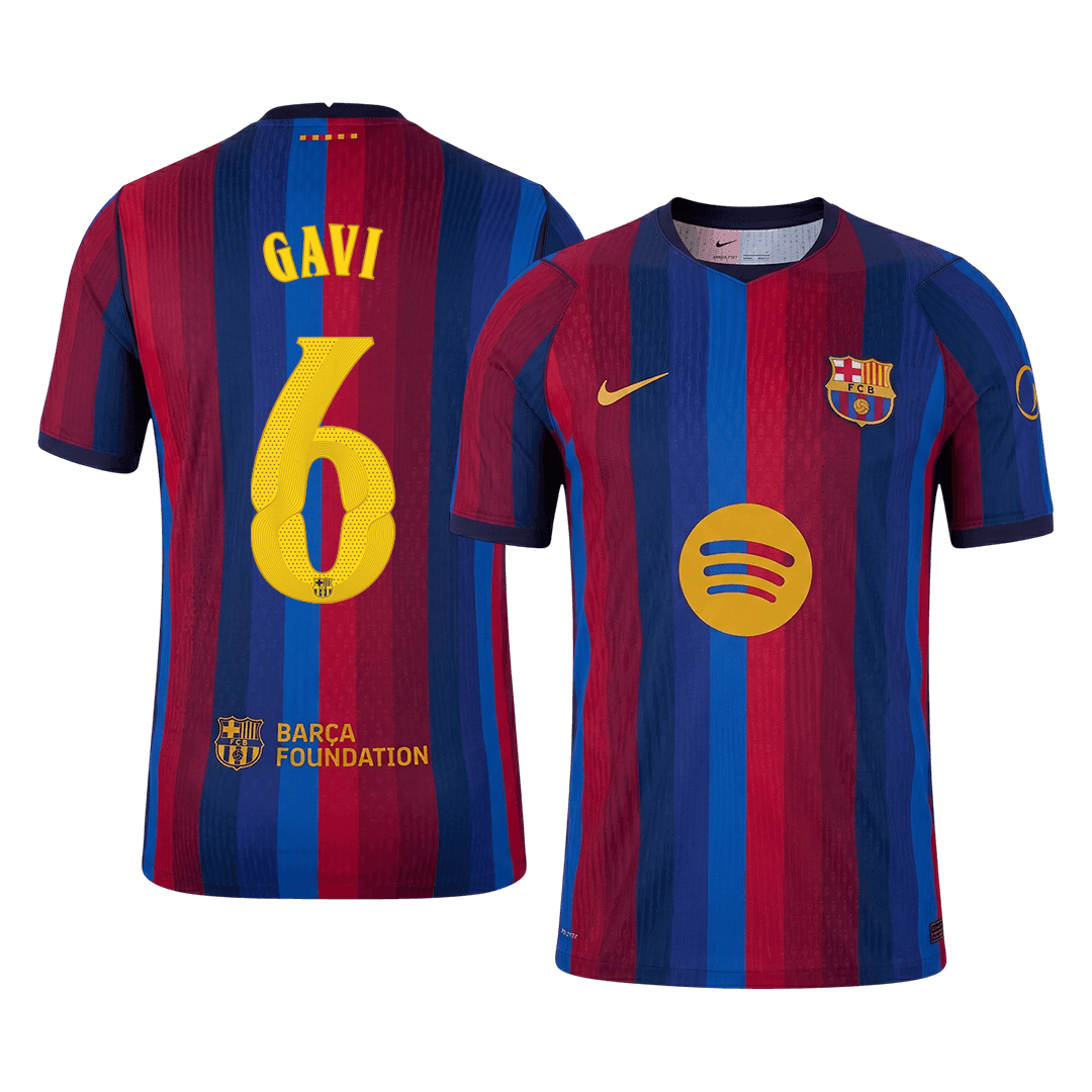 Koszulka piłkarska w wersji zawodniczej FC Barcelona UCL 2026/27 domowa GAVI #6