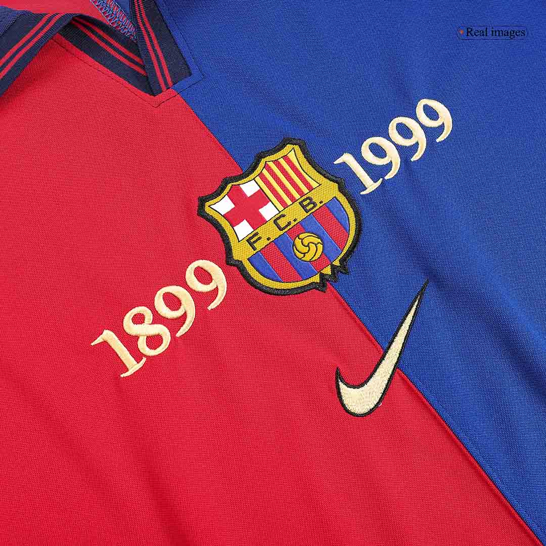 Koszulka piłkarska retro FC Barcelona 1999/00 domowa 100th Anniversary KLUIVERT #9 - Kibula