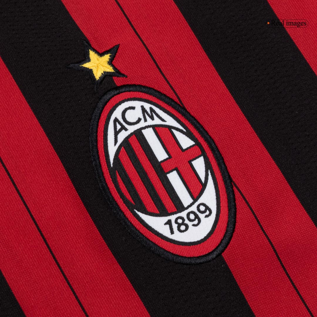 Koszulka piłkarska retro z długim rękawem AC Milan 2013/14 domowa - Kibula