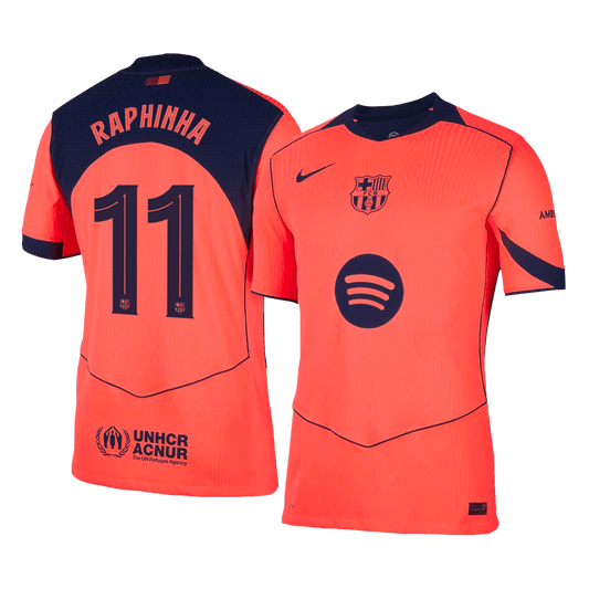 Koszulka piłkarska w wersji zawodniczej FC Barcelona UCL 2025/26 trzecia RAPHINHA #11 - Kibula