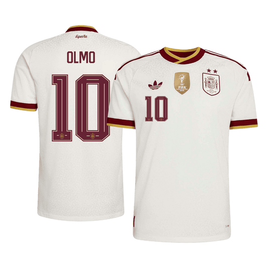 Koszulka piłkarska w wersji zawodniczej Hiszpania Mundial 2026 wyjazdowa Champion Edition OLMO #10