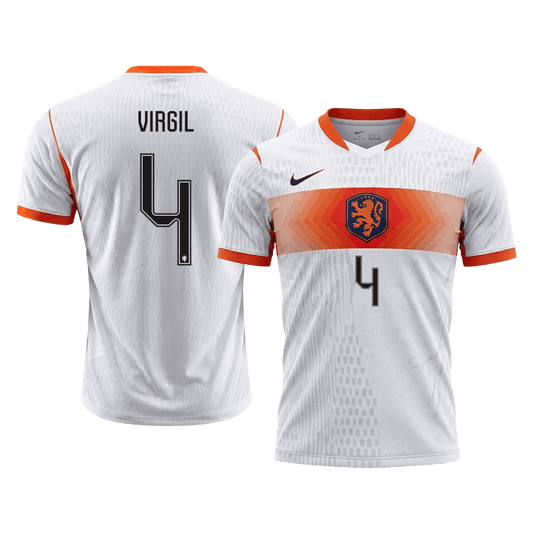 Koszulka piłkarska w wersji zawodniczej Holandia Mundial 2026 wyjazdowa VIRGIL #4