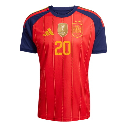 Koszulka piłkarska Hiszpania Mundial 2026 domowa Champion Edition PEDRI #20 [Premium]
