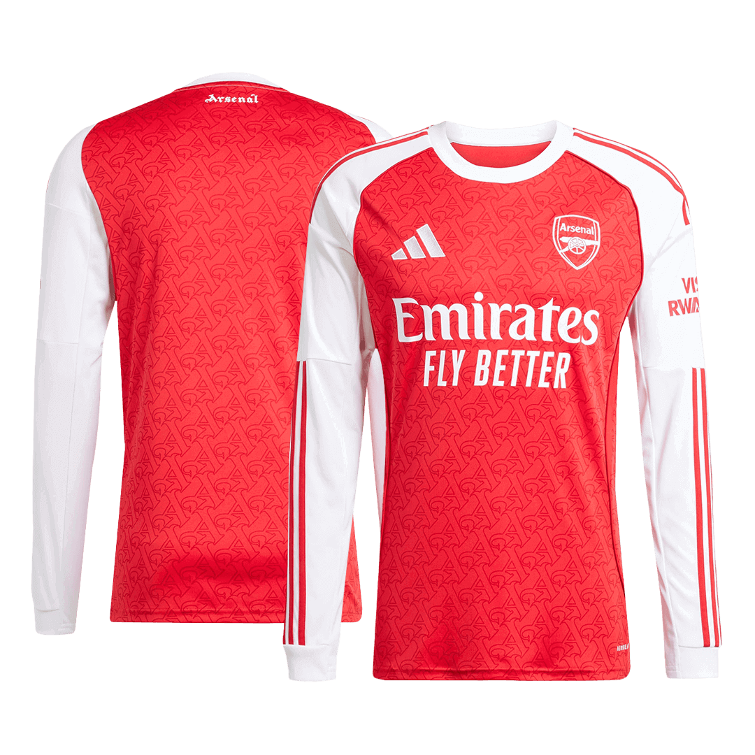 Koszulka piłkarska z długim rękawem Arsenal 2025/26 domowa - Kibula