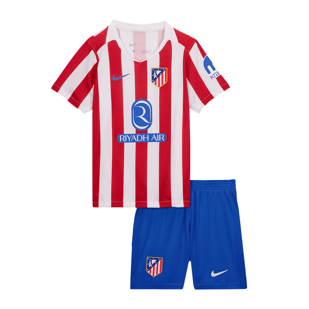Dziecięcy zestaw piłkarski Atlético Madryt 2025/26 domowy
