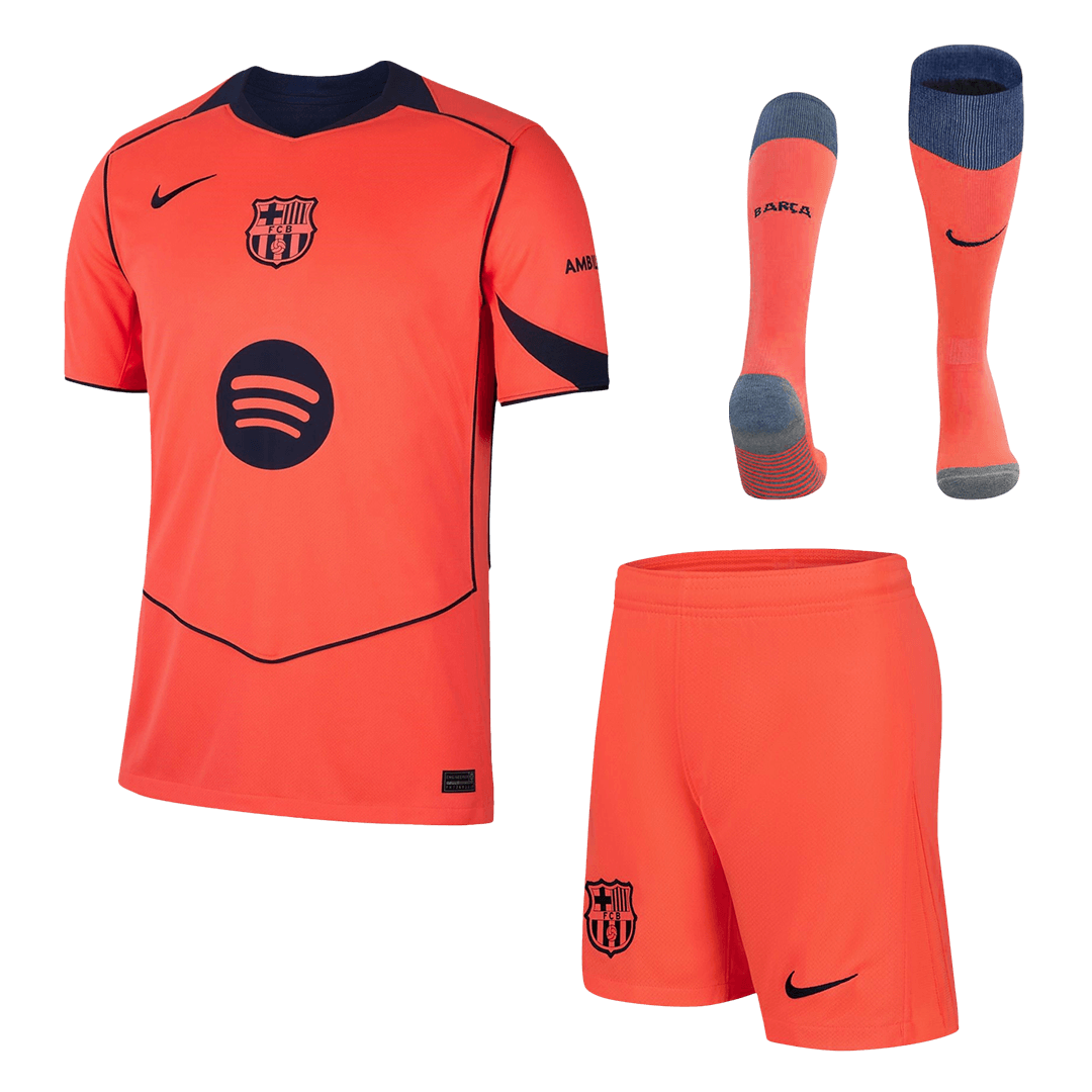 Męski pełny zestaw piłkarski FC Barcelona 2025/26 trzeci - Kibula