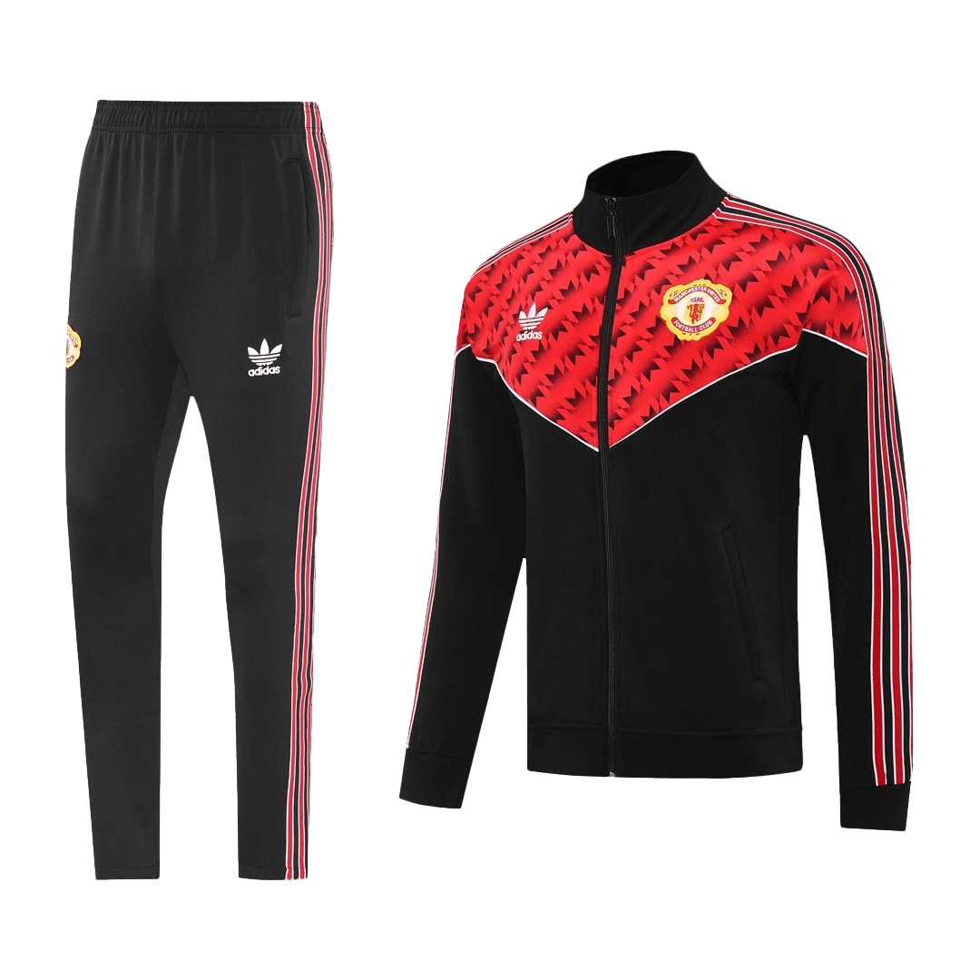 Męski dres treningowy Manchester United 2025/26 czerwono-czarny