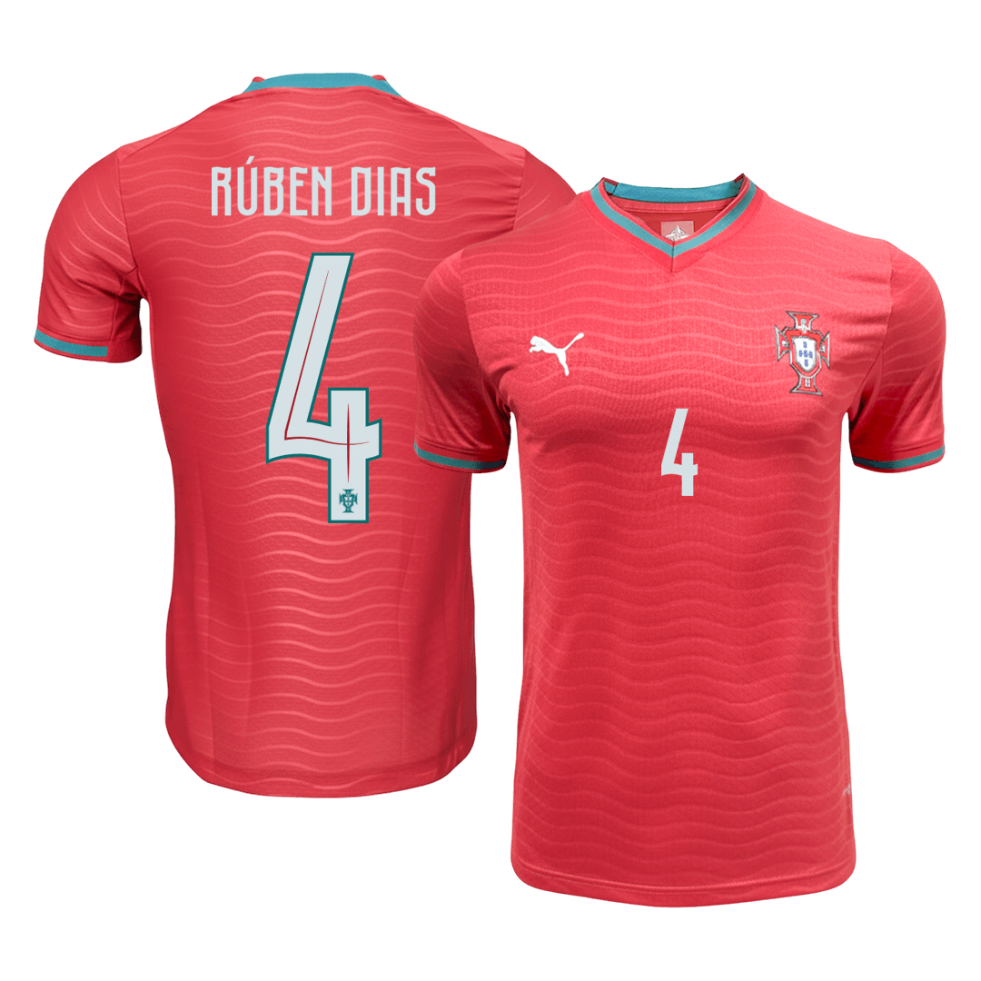 Koszulka piłkarska w wersji zawodniczej Portugalia Mundial 2026 domowa RÚBEN DIAS #4