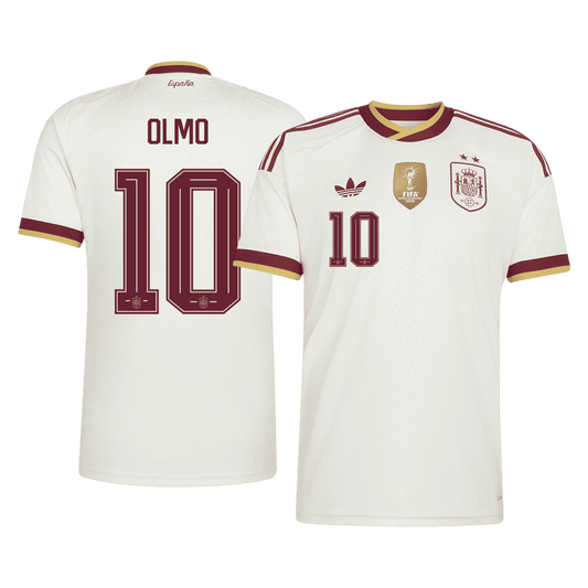 Koszulka piłkarska Hiszpania Mundial 2026 wyjazdowa Champion Edition OLMO #10