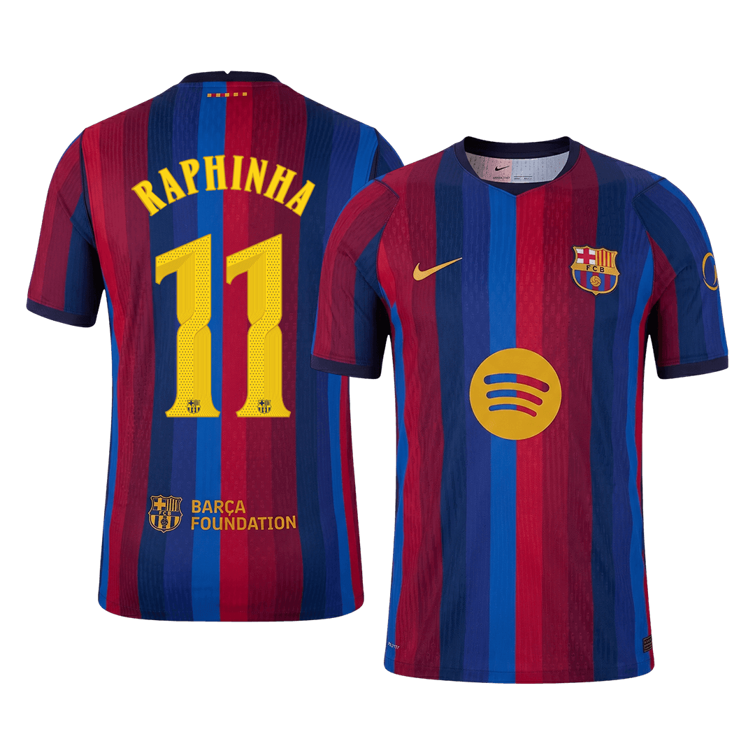 Koszulka piłkarska w wersji zawodniczej FC Barcelona UCL 2026/27 domowa RAPHINHA #11
