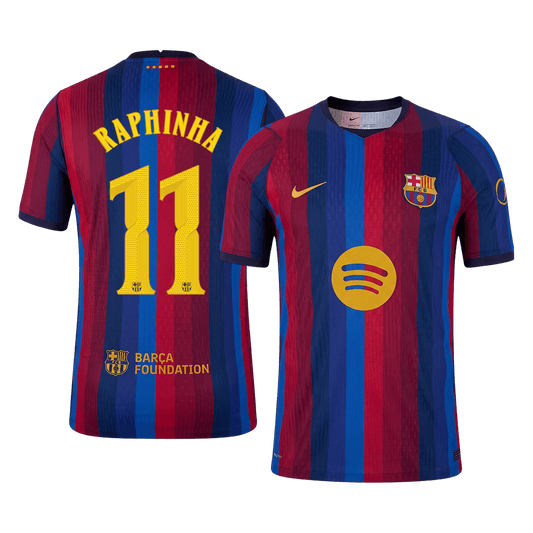 Koszulka piłkarska w wersji zawodniczej FC Barcelona UCL 2026/27 domowa RAPHINHA #11