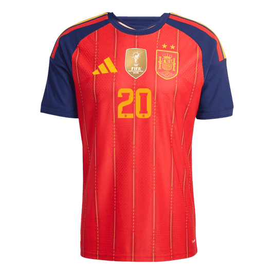 Koszulka piłkarska w wersji zawodniczej Hiszpania Mundial 2026 domowa Champion Edition PEDRI #20