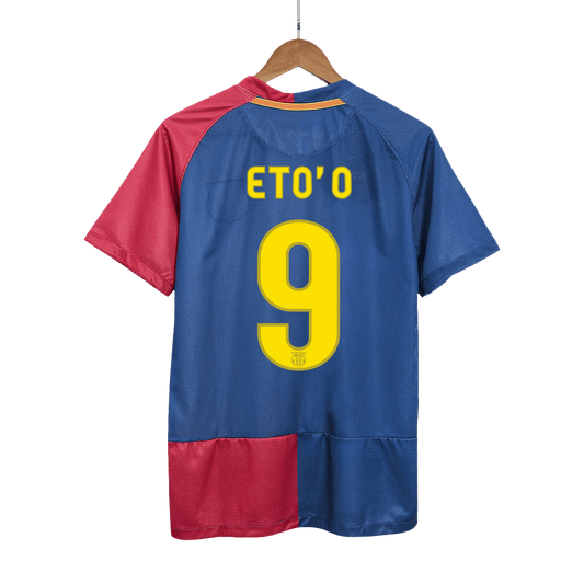 Koszulka piłkarska retro FC Barcelona UCL Final UCL 2008/09 domowa ETO'O #9 - Kibula